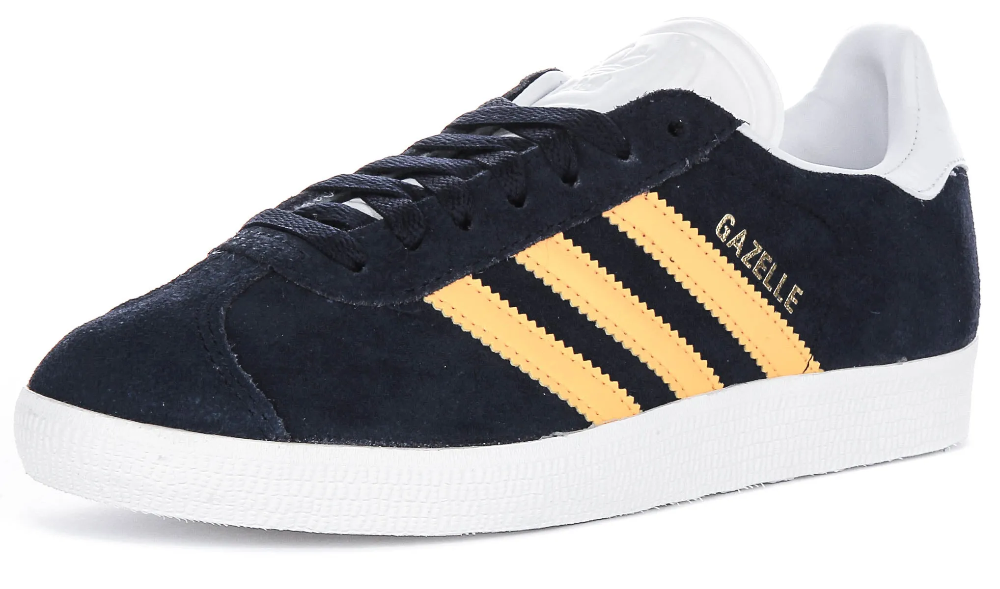Adidas Gazelle In Navy Yellow Shoes Adidas