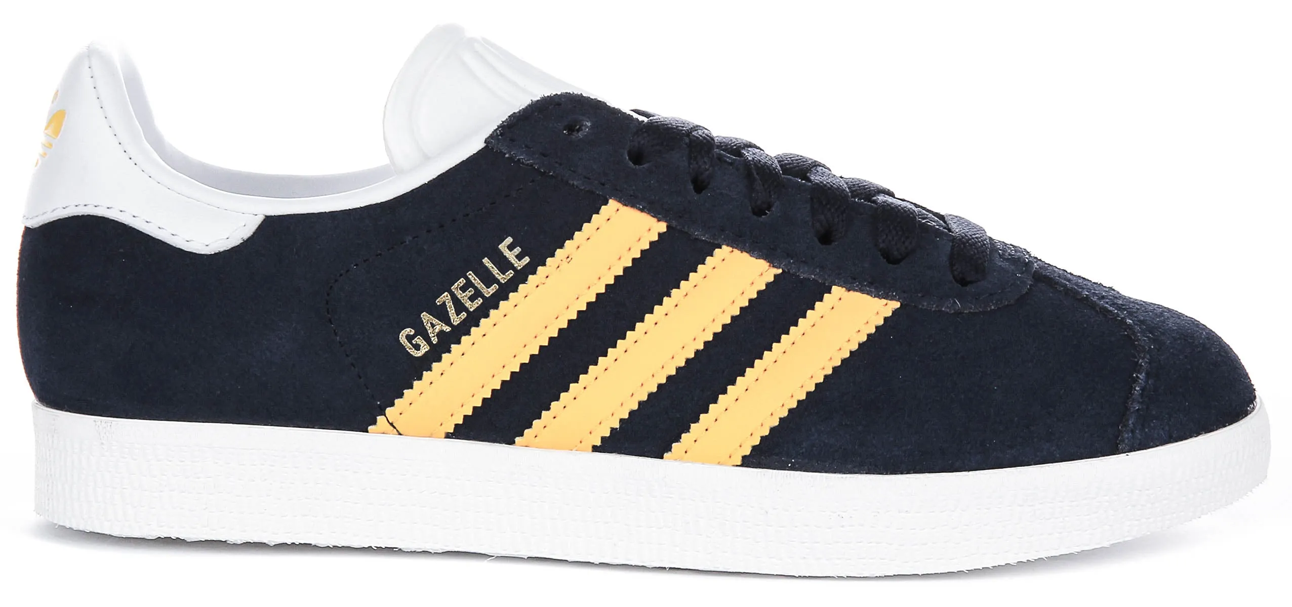 Adidas Gazelle In Navy Yellow Shoes Adidas