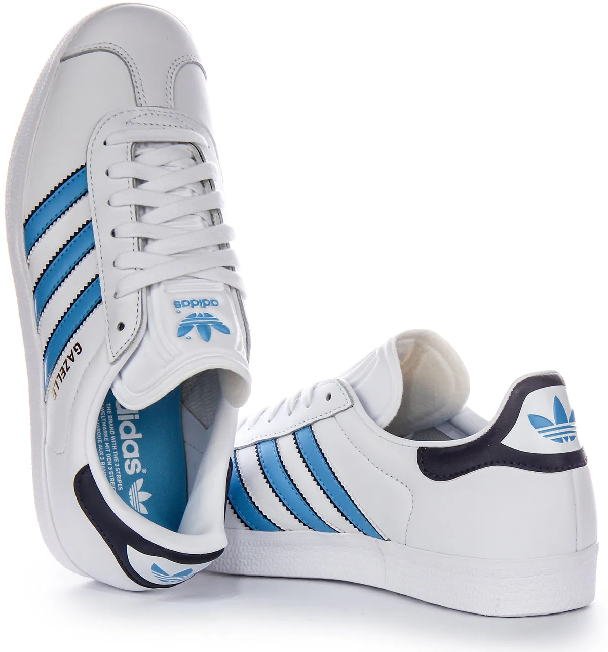 Adidas Gazelle Orginal In White Blue For Men Shoes Adidas