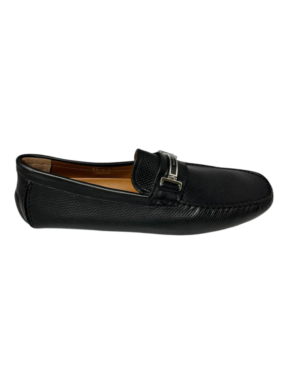 Bally Drulio 6211255 Men's Black Perforated Leather Loafers
