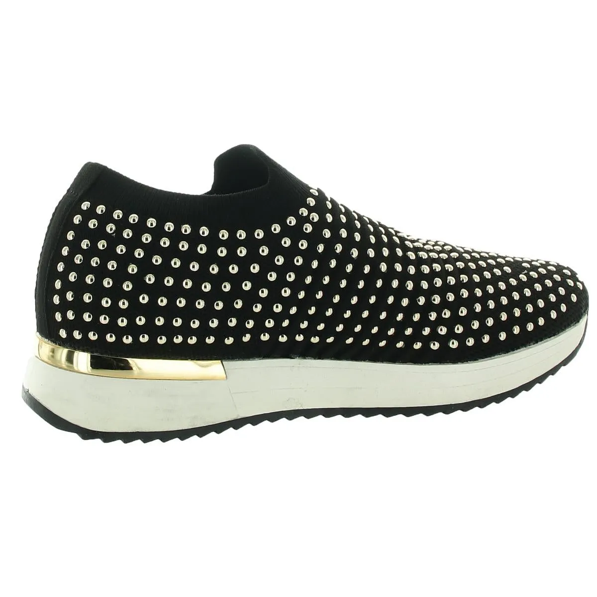 Cameron Stud Womens Studded Knit Slip-On Sneakers