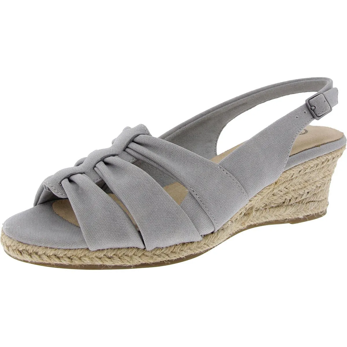 CHEERFUL Womens Faux Suede Open Toe Wedge Sandals