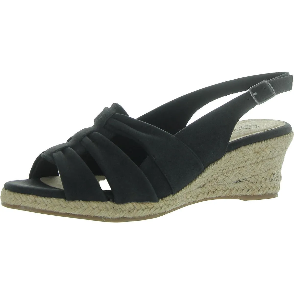 CHEERFUL Womens Faux Suede Open Toe Wedge Sandals