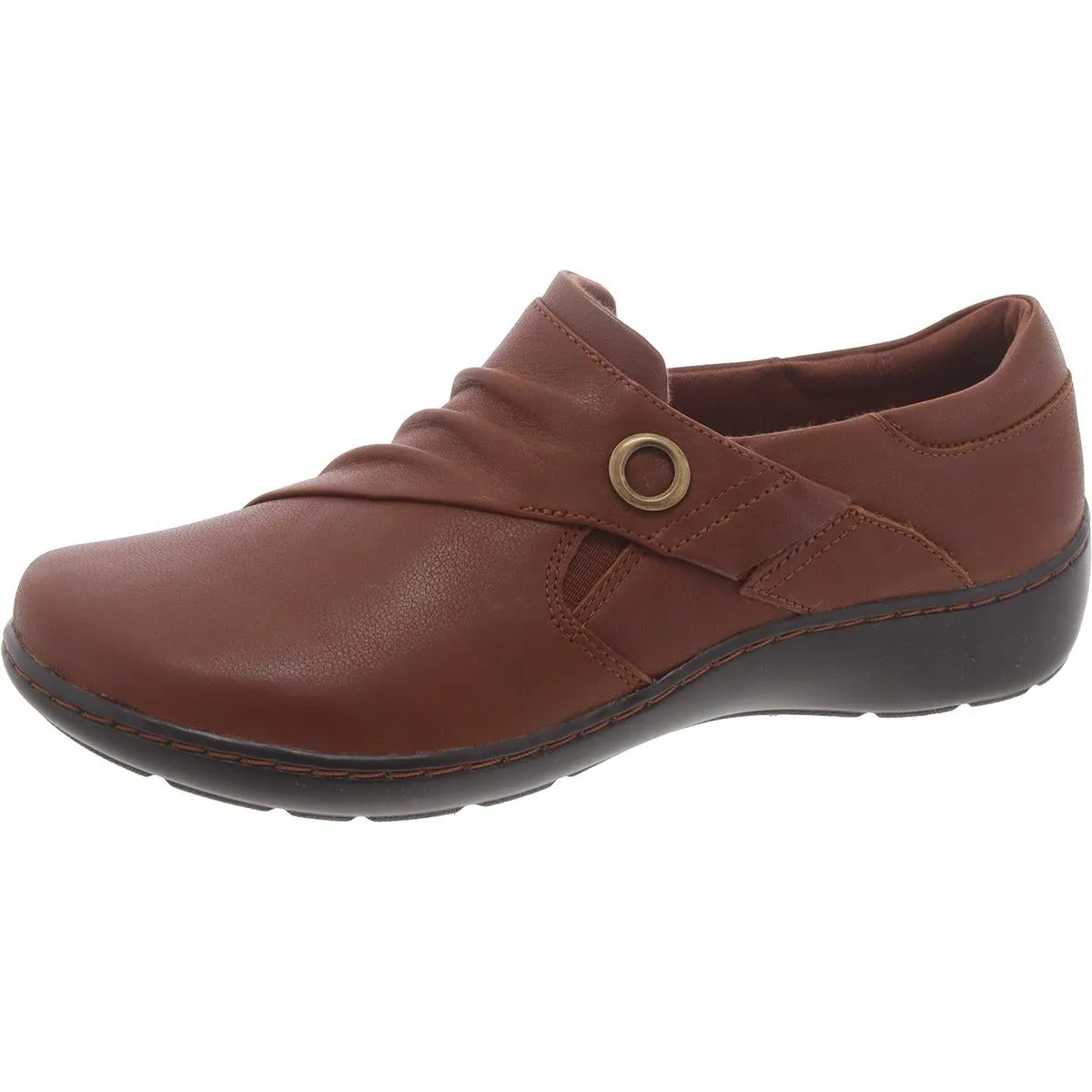 Cora Aubre Womens Faux Leather Plain Loafers