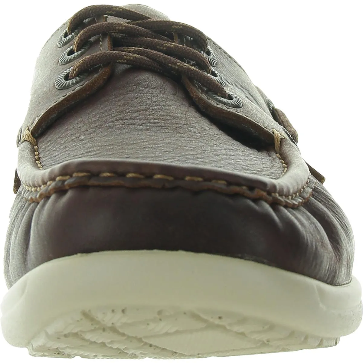 DECKSIDER Mens Cushioned Footbed Leather Loafers