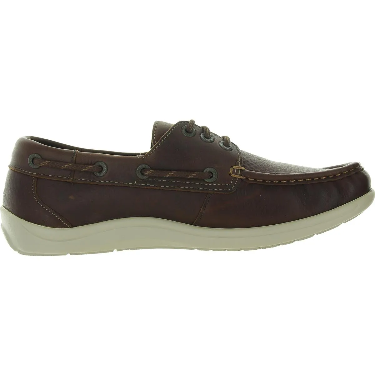DECKSIDER Mens Cushioned Footbed Leather Loafers