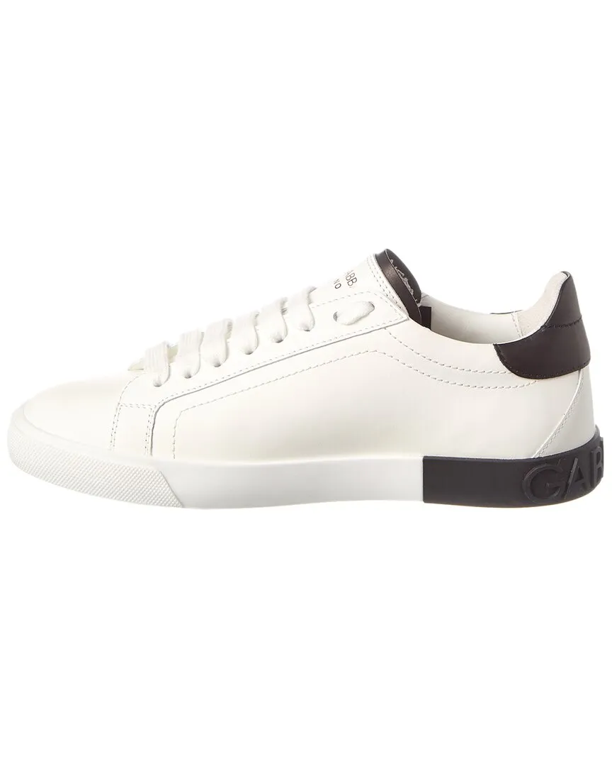 Dolce & Gabbana Logo Patch Leather Sneaker