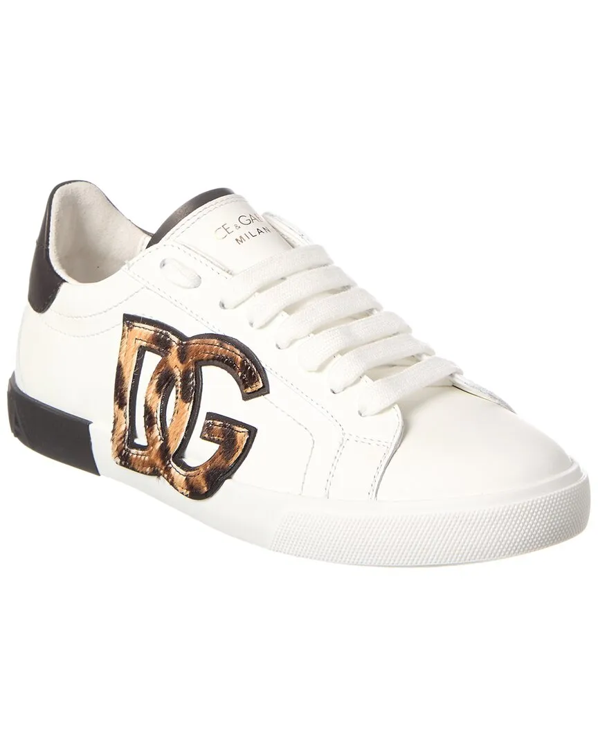 Dolce & Gabbana Logo Patch Leather Sneaker