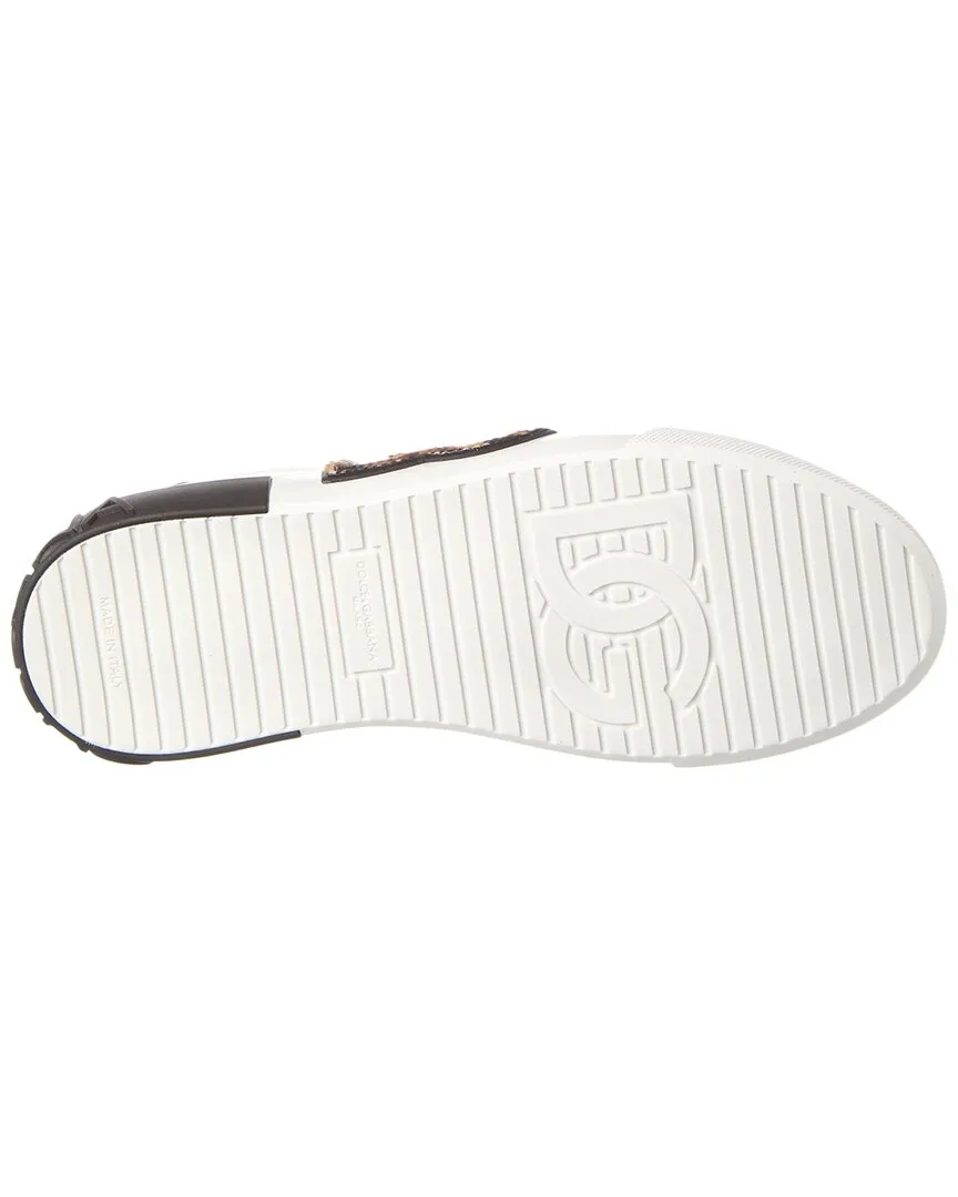 Dolce & Gabbana Logo Patch Leather Sneaker