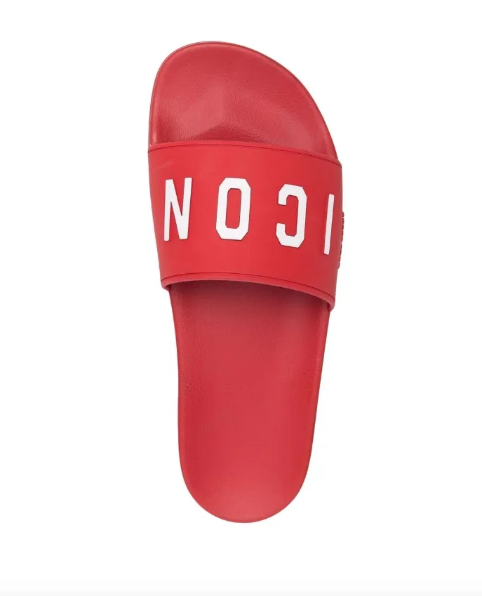 Dsquared2 logo-embossed slides