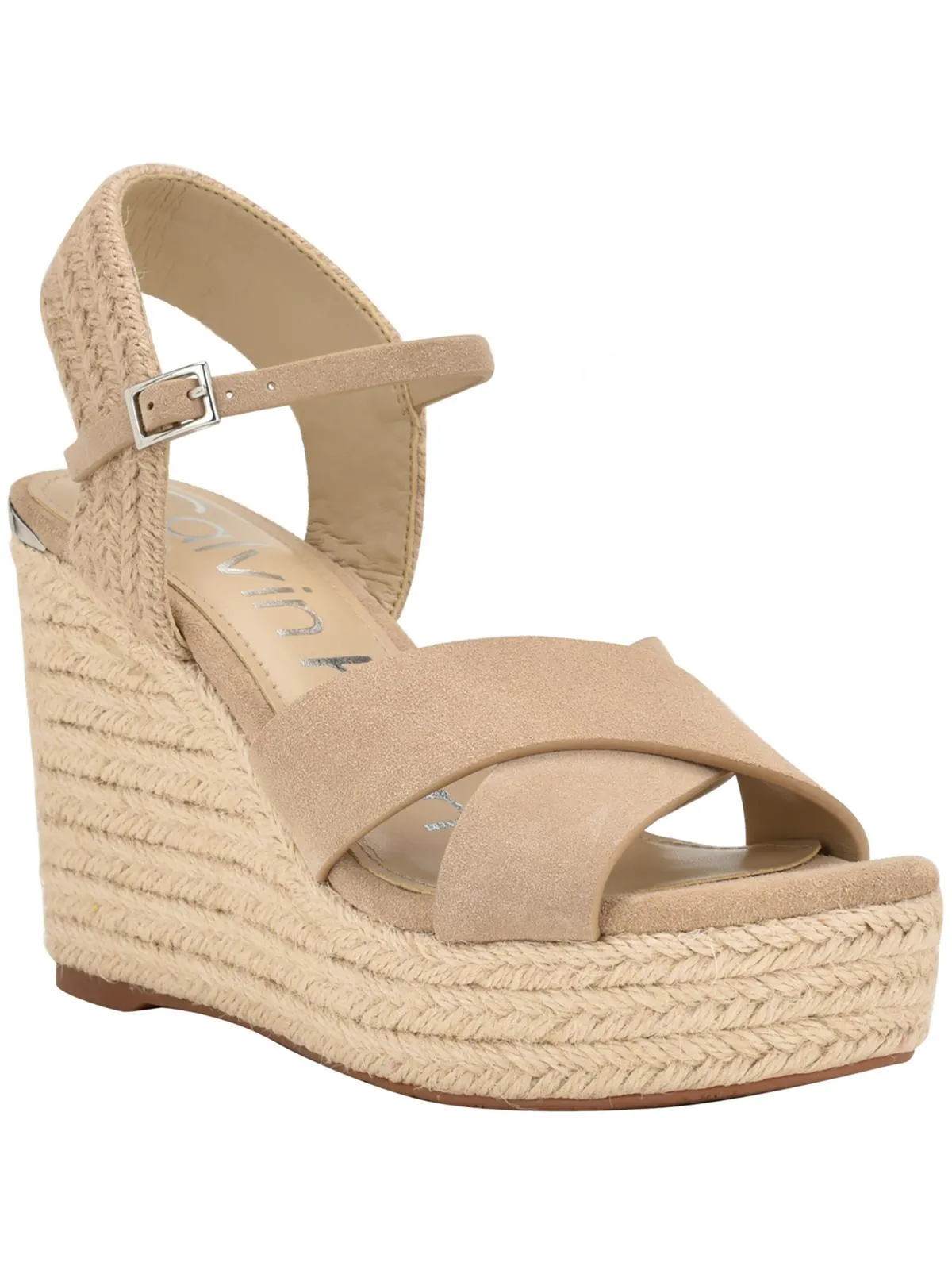 Elory Womens Suede Slingback Espadrilles