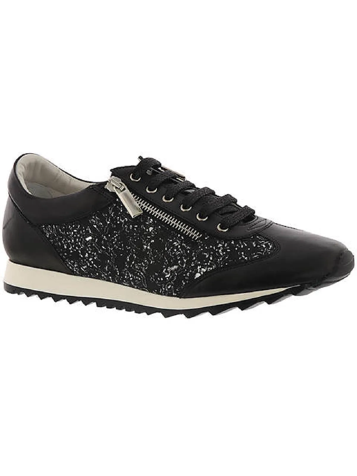 Fedro Womens Double Zipper Lace Up Fashion Sneakers