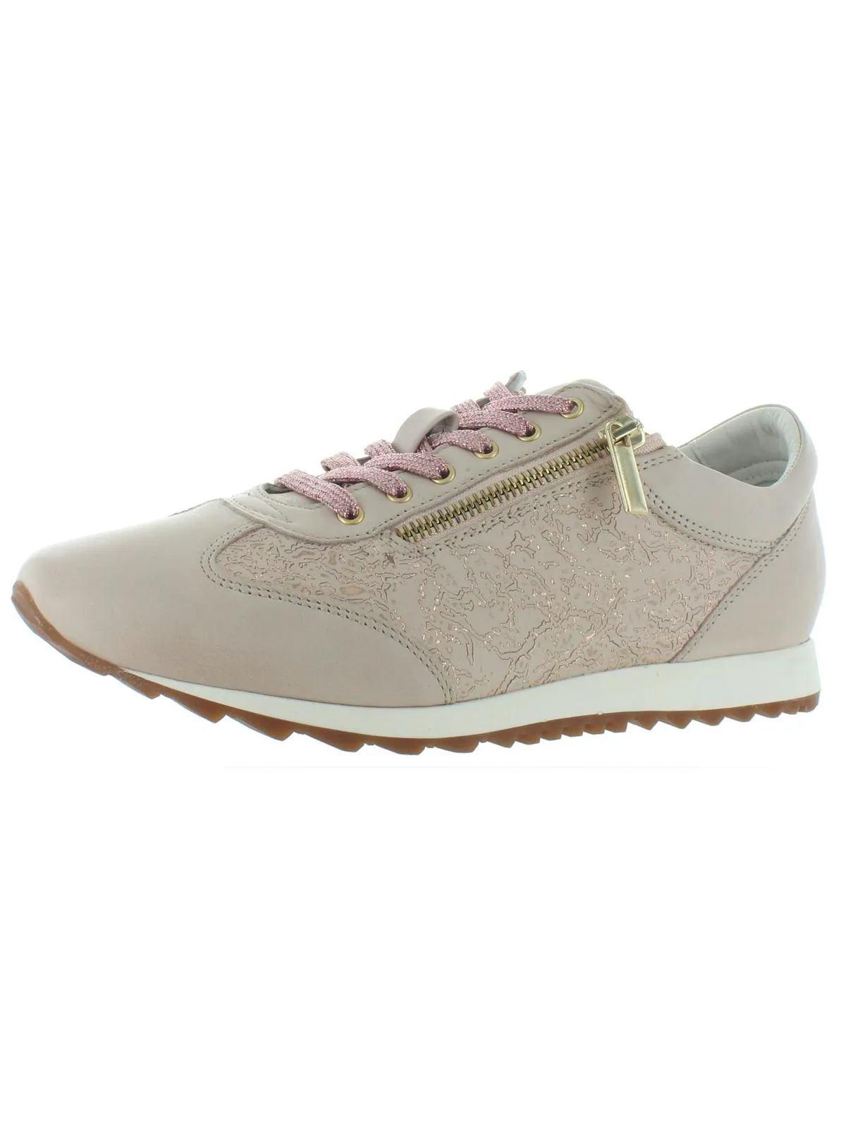 Fedro Womens Double Zipper Lace Up Fashion Sneakers