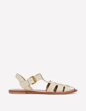 Fisherman Flat Sandal-Ecru