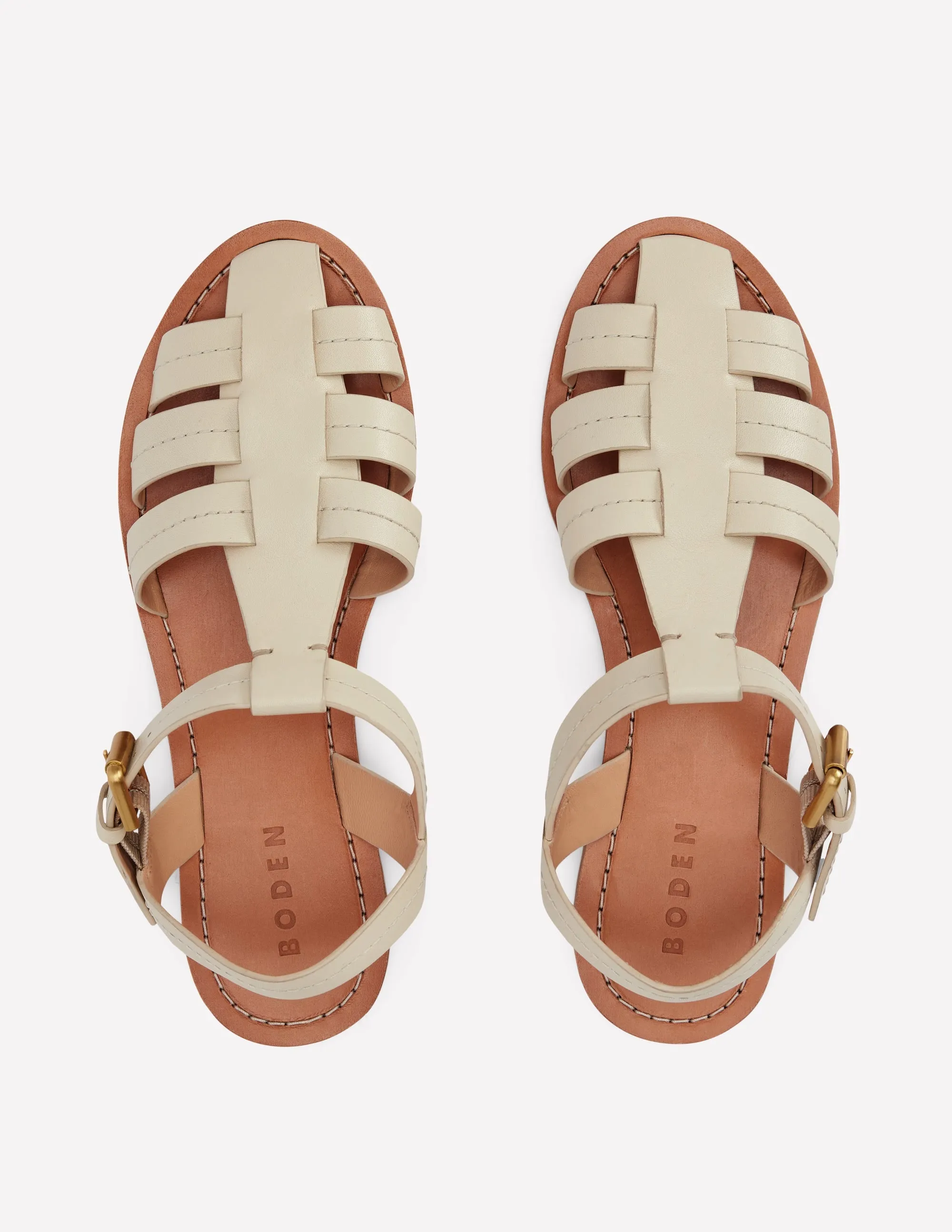 Fisherman Flat Sandal-Ecru