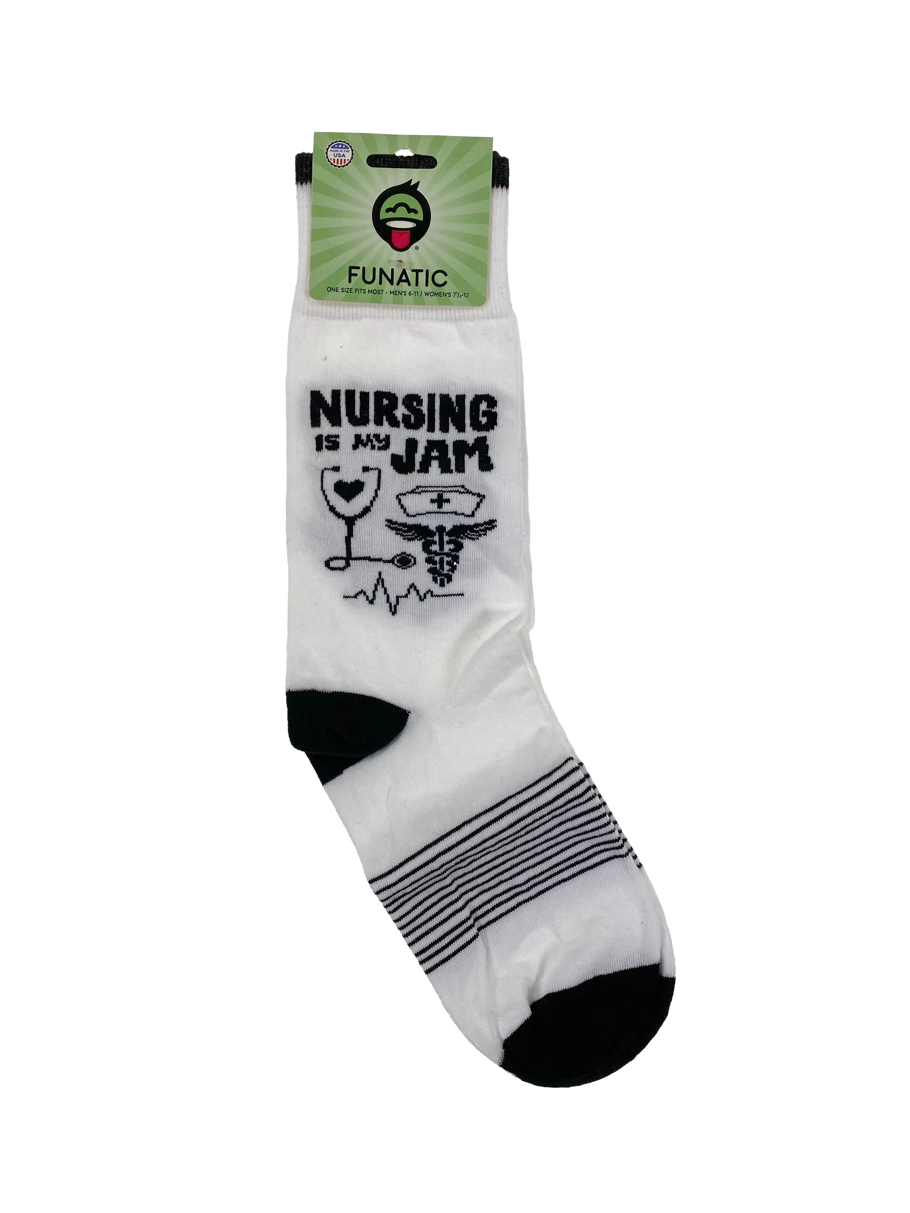 Funatic Crew Socks Nursing Is My Jam