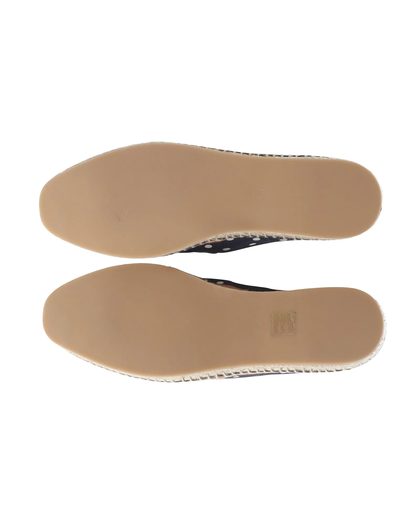 Gabriela Hearst Alba Polka-Dot Espadrilles in Navy Blue Satin