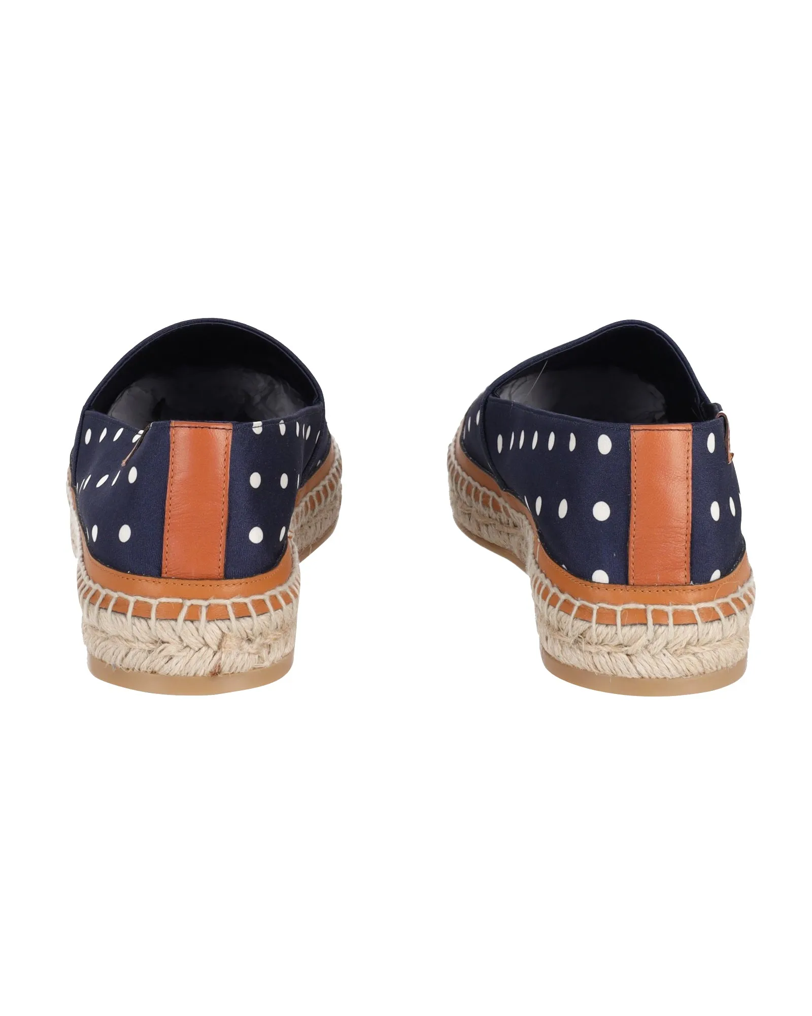 Gabriela Hearst Alba Polka-Dot Espadrilles in Navy Blue Satin