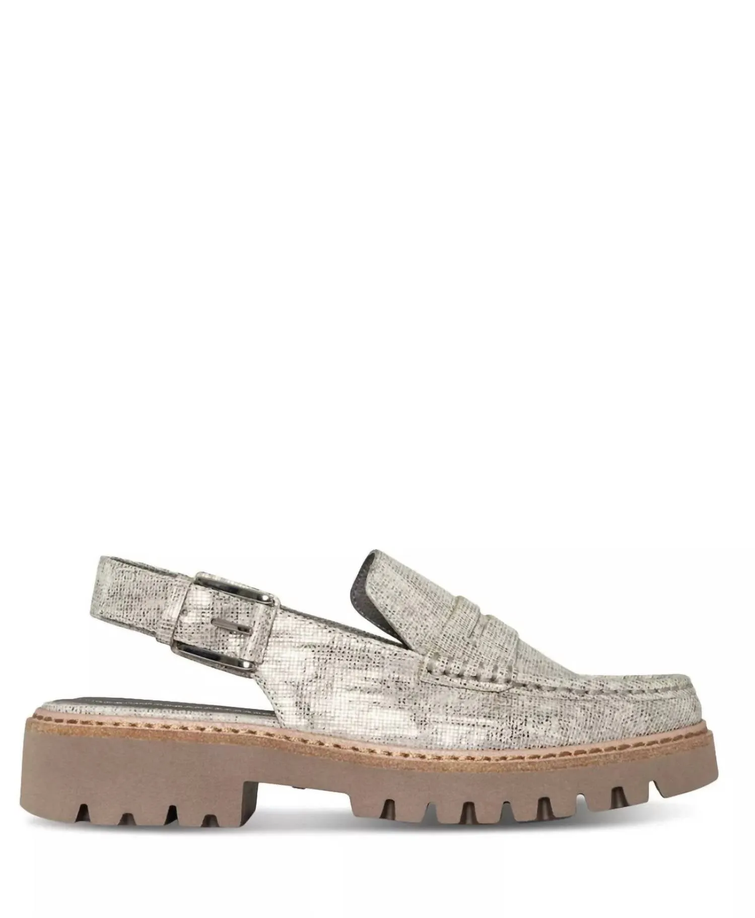 Halie Slingback Loafer In Pewter
