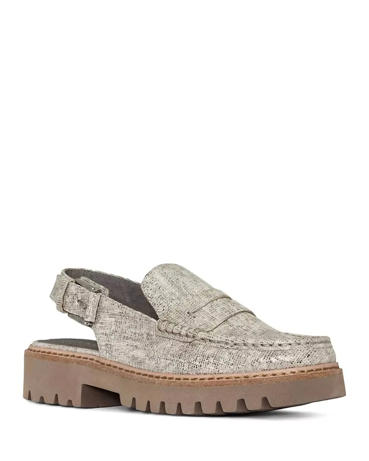 Halie Slingback Loafer In Pewter