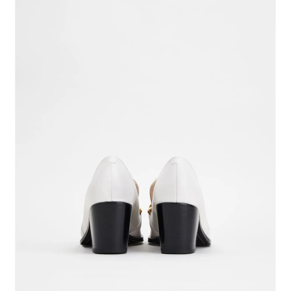 Heeled Leather Loafers