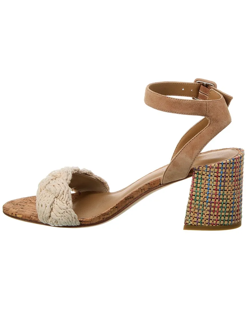 Johnny Was Braid Block Suede Sandal