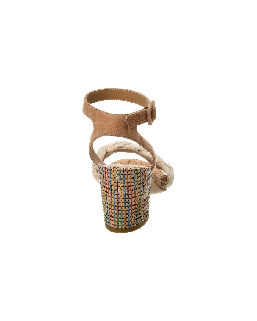 Johnny Was Braid Block Suede Sandal