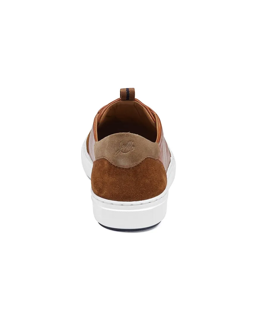 Johnston & Murphy Anson Stretch Lace-To-Toe Leather Sneaker