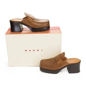 LEATHER HEELED MULE