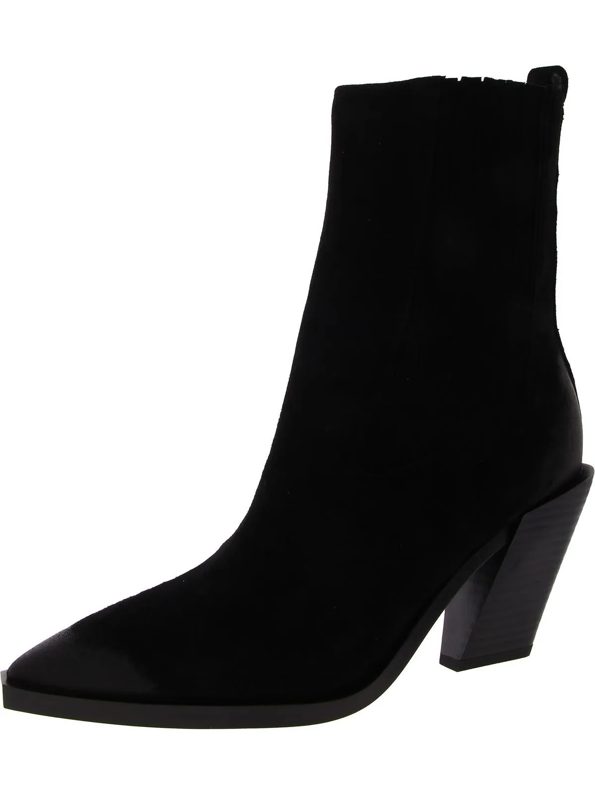 Mandey Womens Block Heel Stacked Heel Ankle Boots