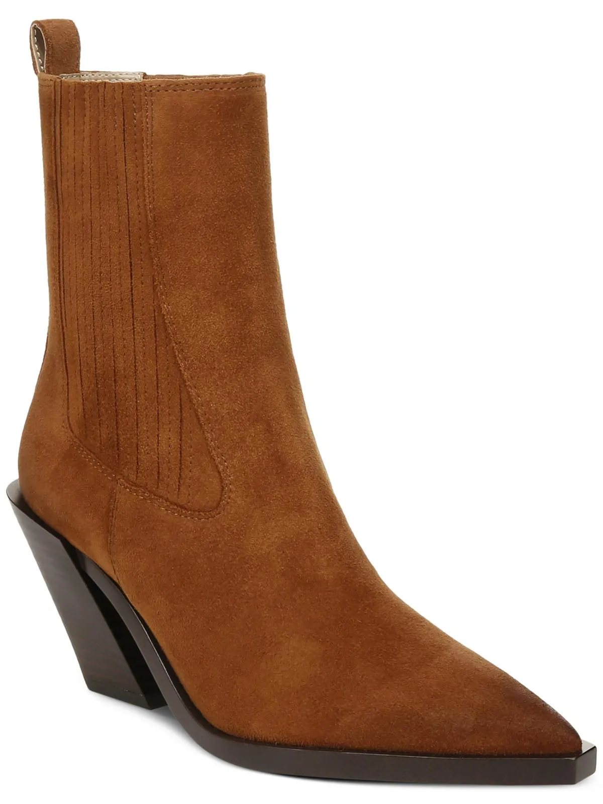Mandey Womens Block Heel Stacked Heel Ankle Boots