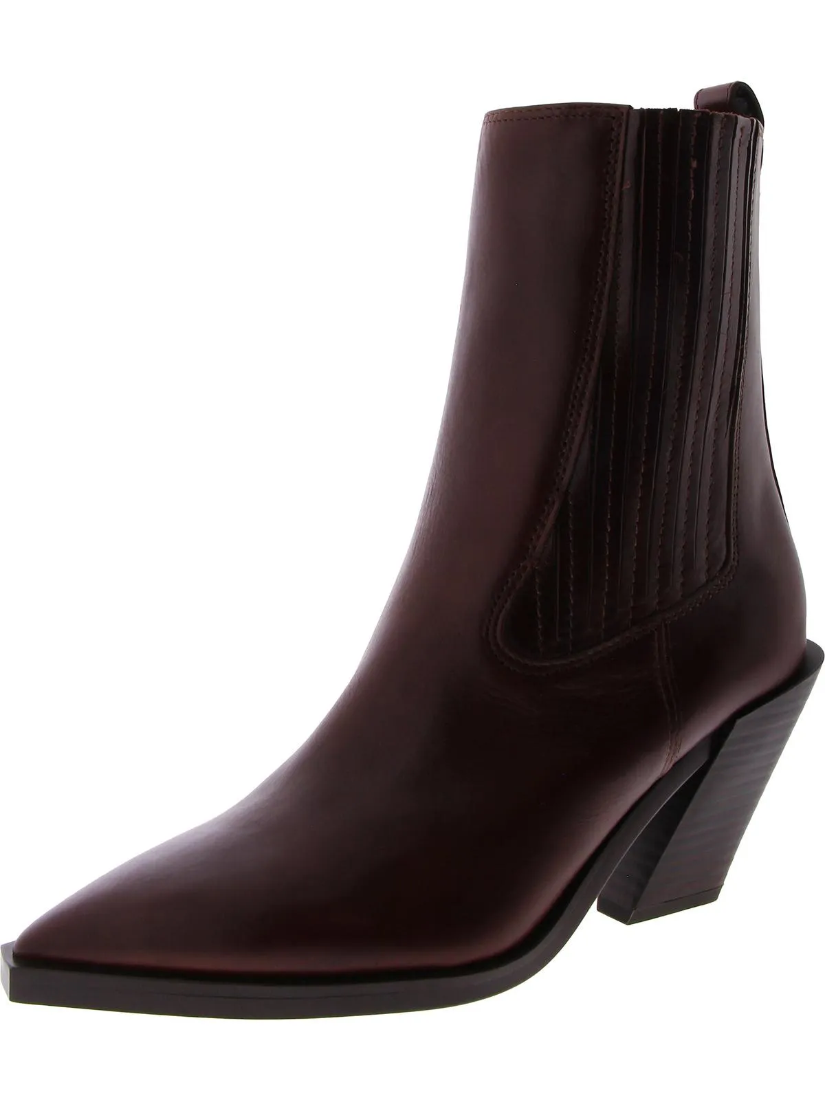 Mandey Womens Block Heel Stacked Heel Ankle Boots