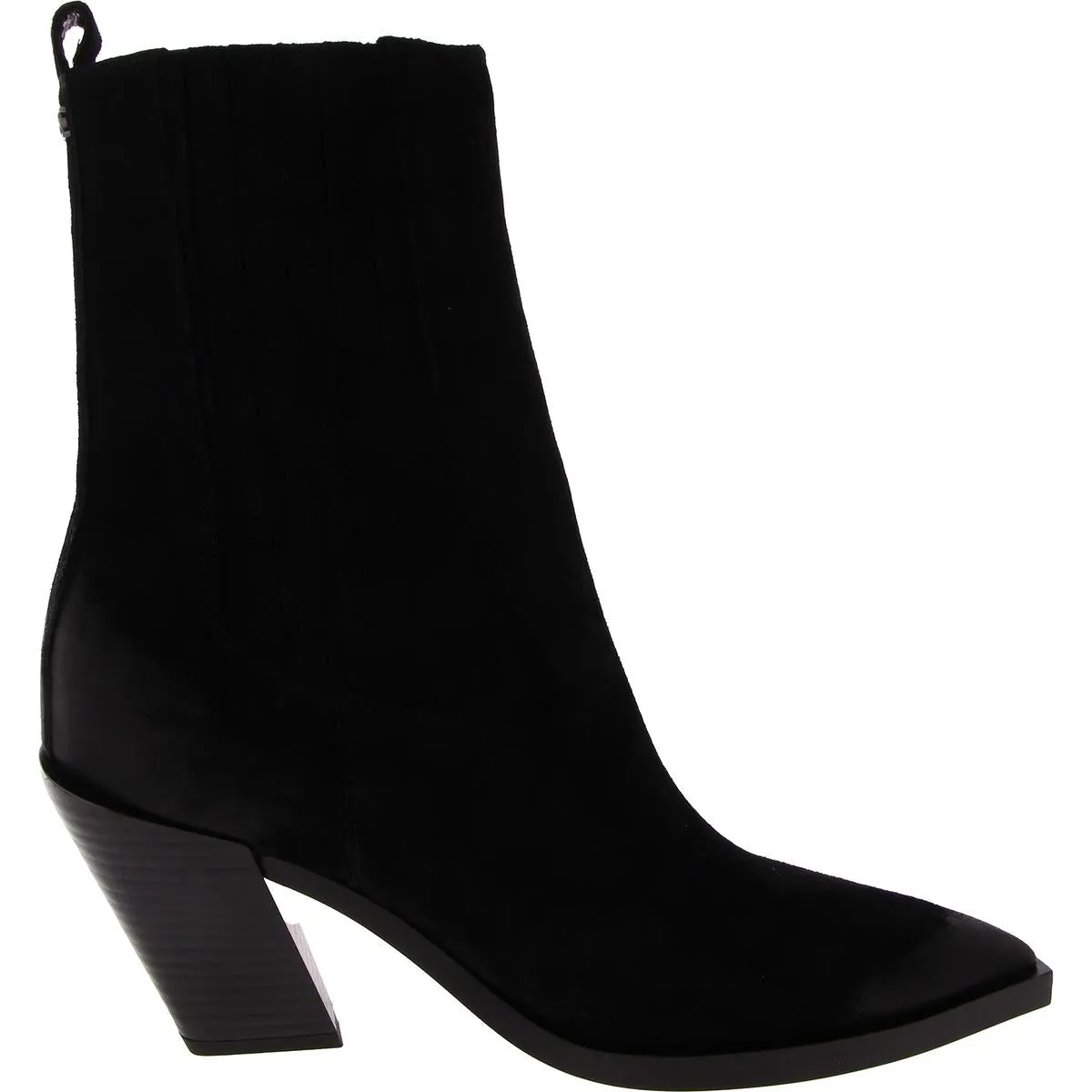 Mandey Womens Block Heel Stacked Heel Ankle Boots
