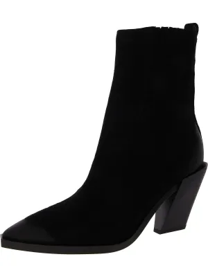 Mandey Womens Block Heel Stacked Heel Ankle Boots