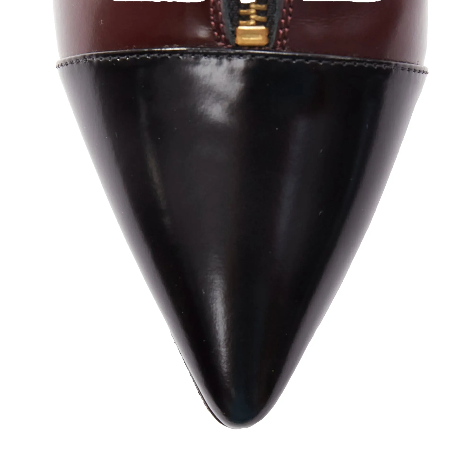 Marni toe cap kitten heel zip bootie