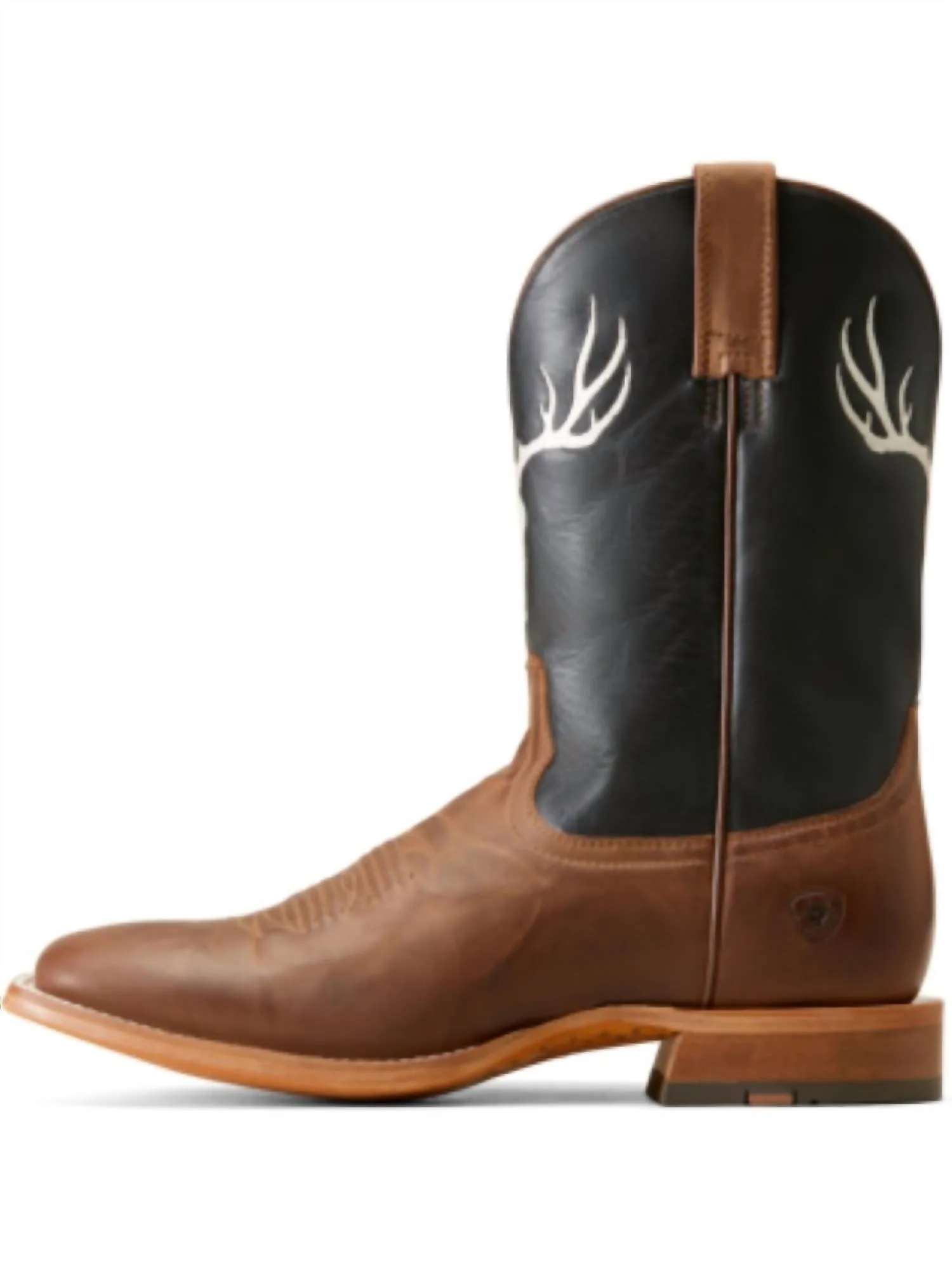Mens Crosshair Western Boot In Black/tan
