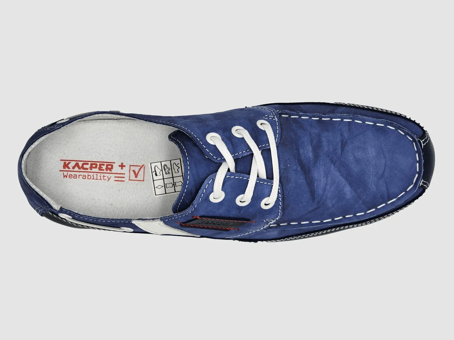 Men's Dockside Leather Boat Shoes In Blue