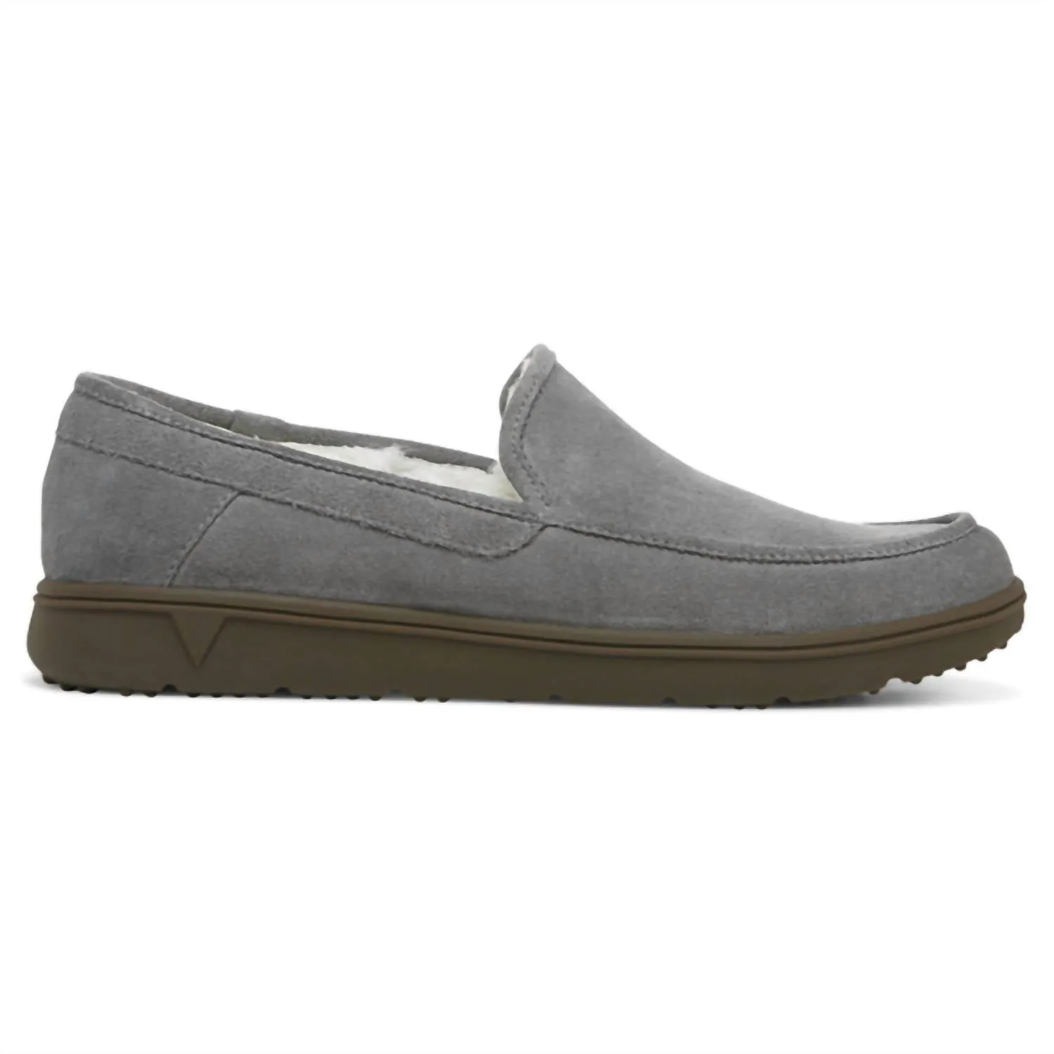 Men's Gustavo Slipper In Charcoal Suede