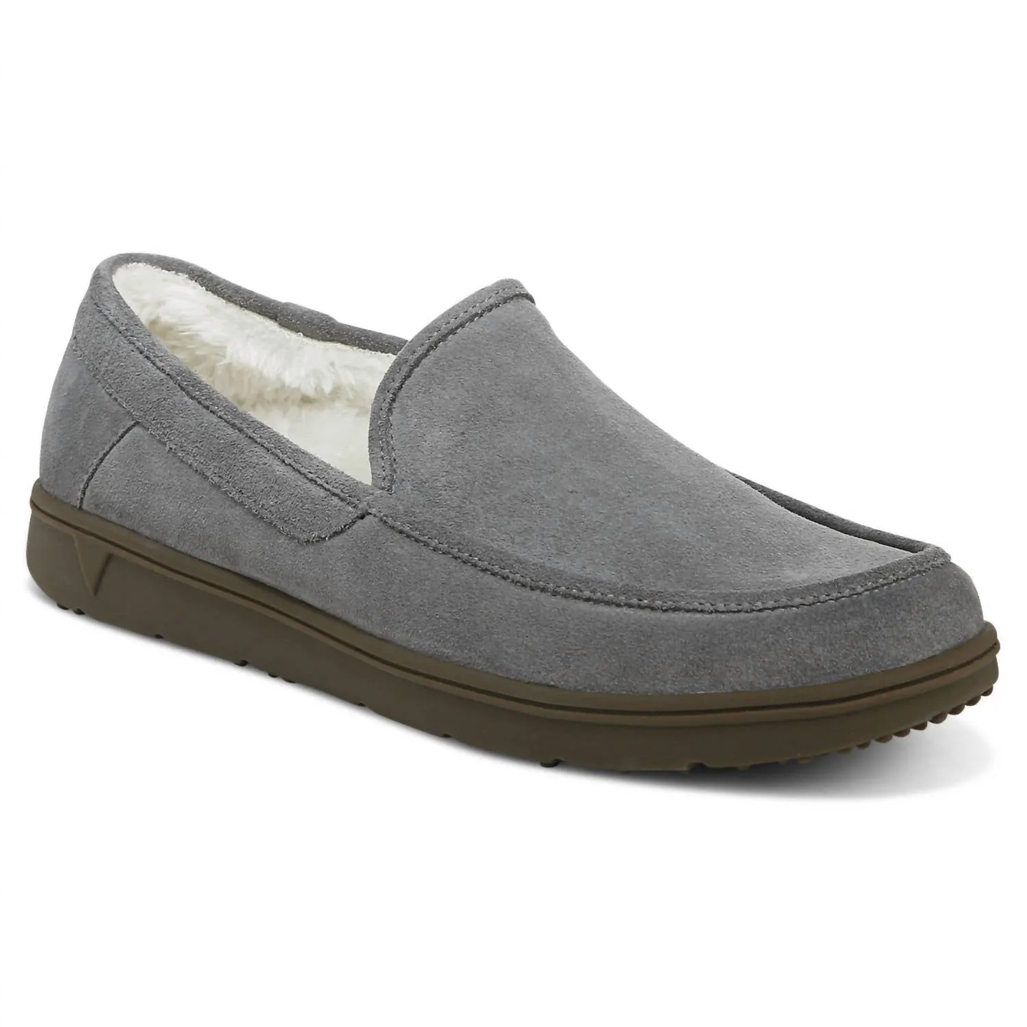 Men's Gustavo Slipper In Charcoal Suede