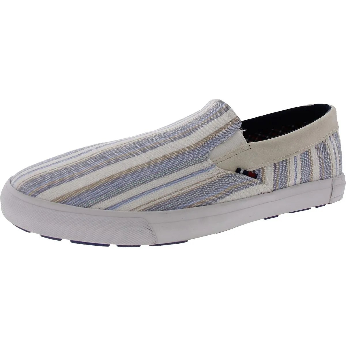 Mens Striped Cable Knit Slip-on Shoes