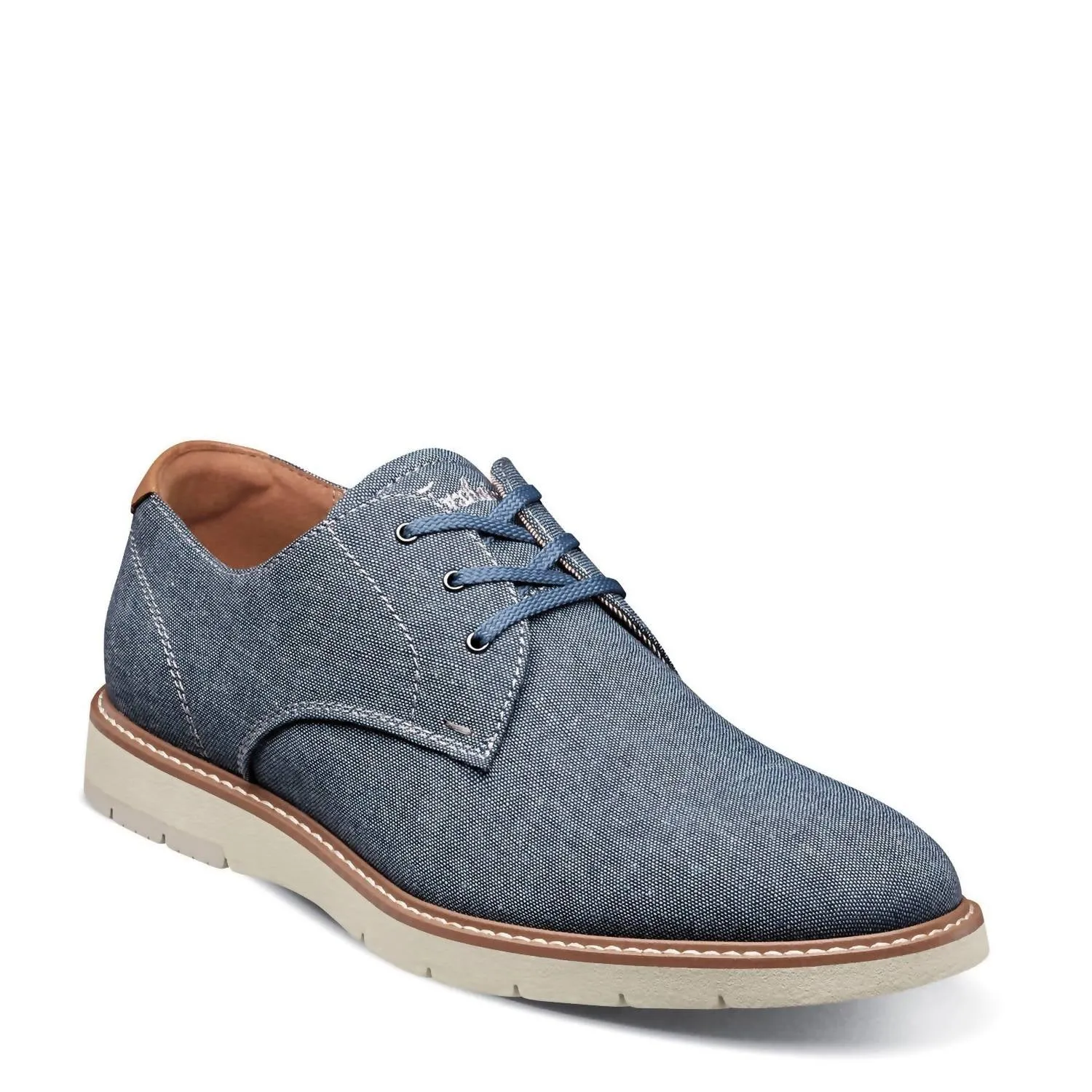 Men's Vibe Canvas Plain Toe Oxford Shoes - Medium Width In Blue
