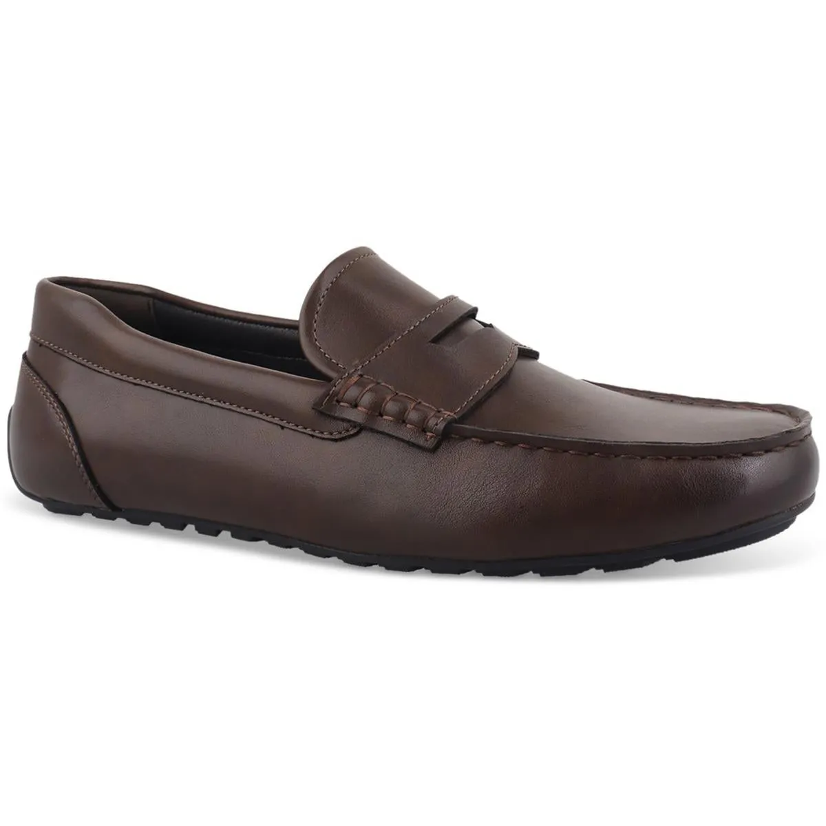 MONTEELLE Mens Solid Faux Leather Loafers