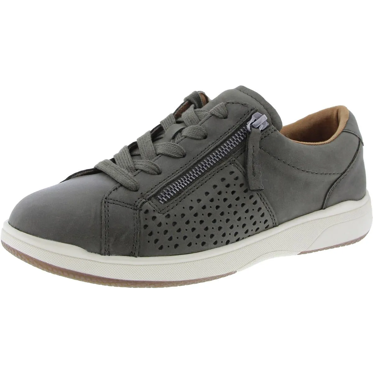 Netta Womens Leather Lifestyle Casual and Fashion Sneakers