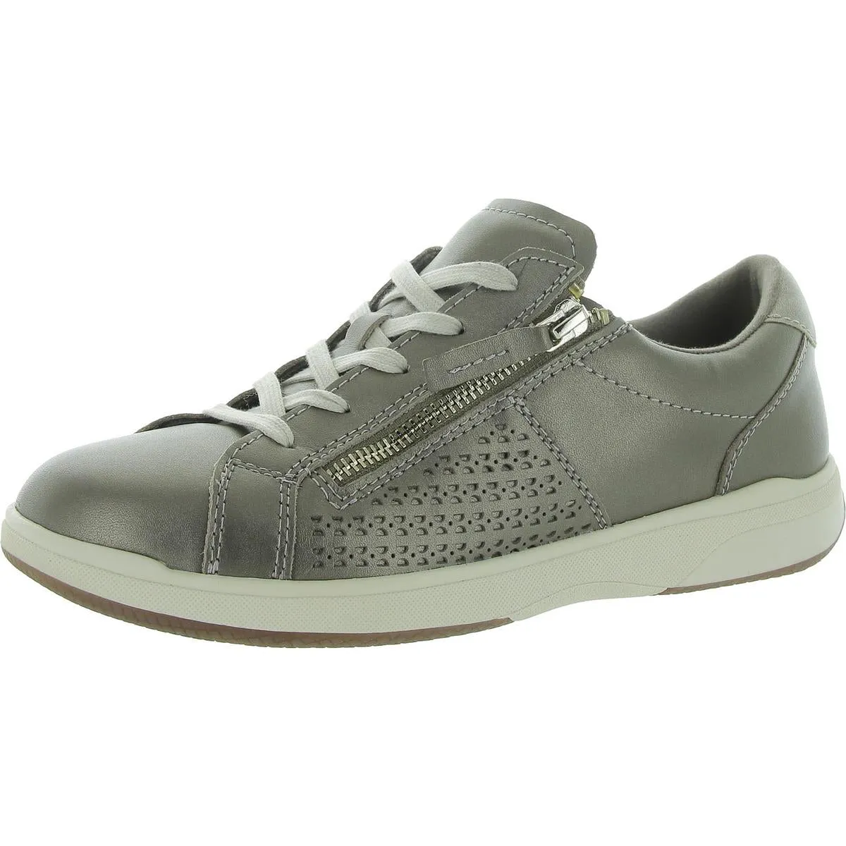 Netta Womens Leather Lifestyle Casual and Fashion Sneakers
