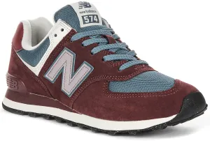 New Balance U574 RBB In Burgundy Shoes New Balance