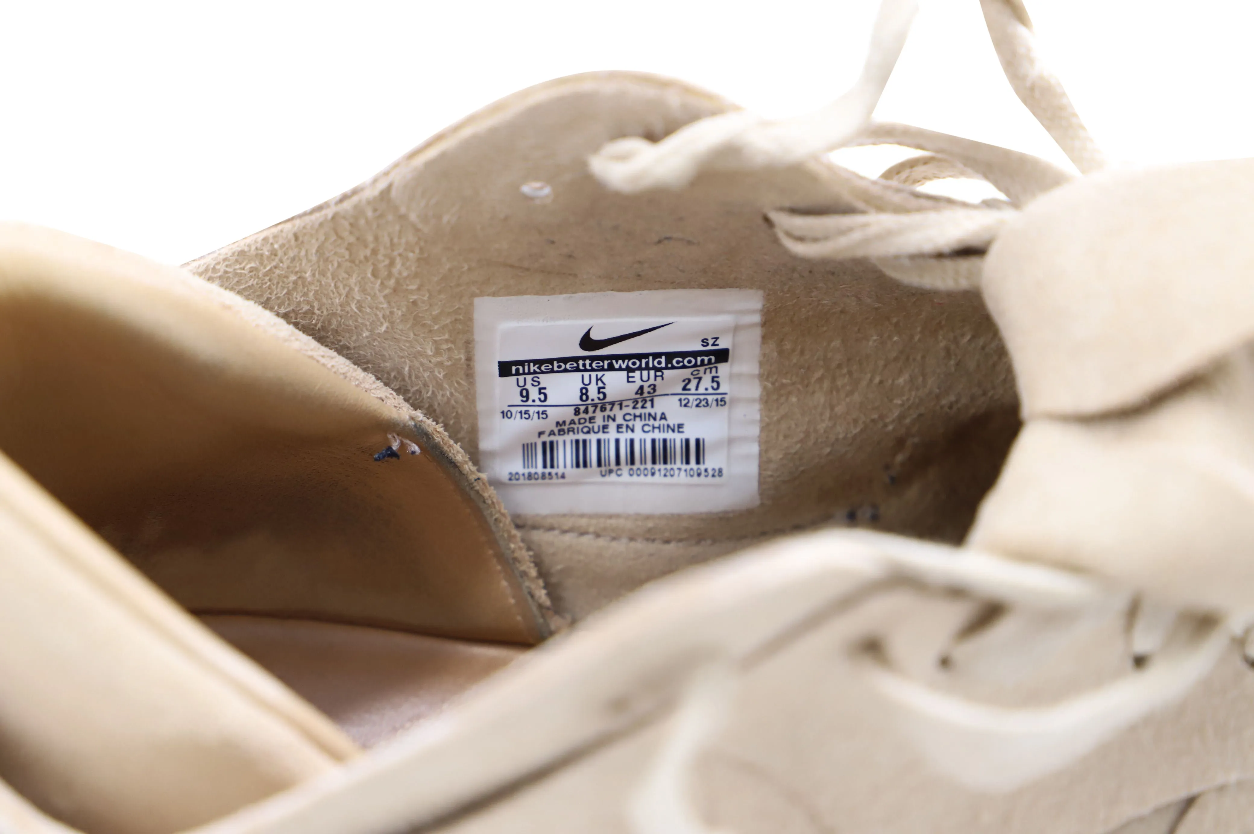 NikeLab Air Max 1 Royal Linen in Tan Suede