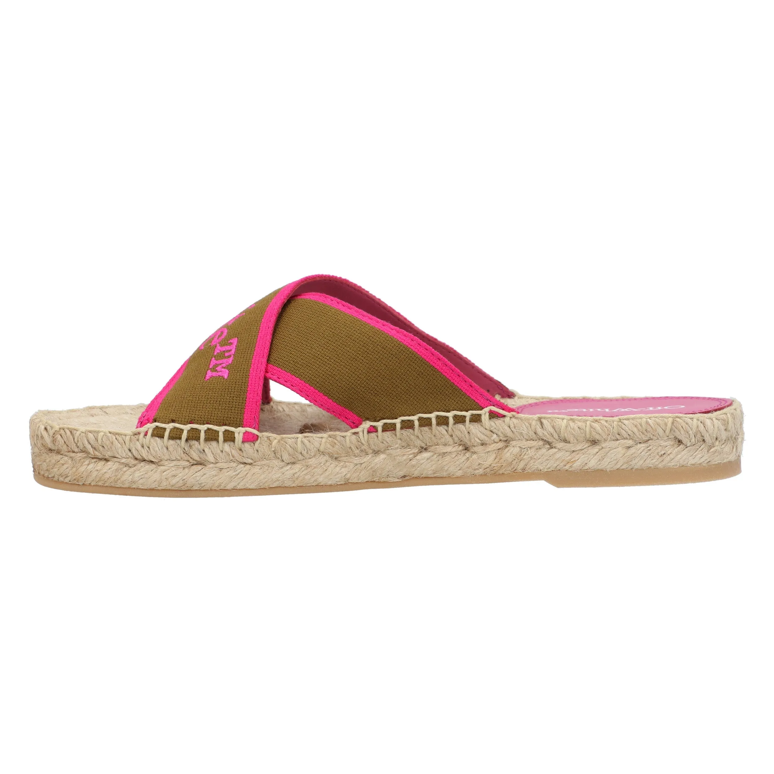 Off White Green Cotton Espadrilles