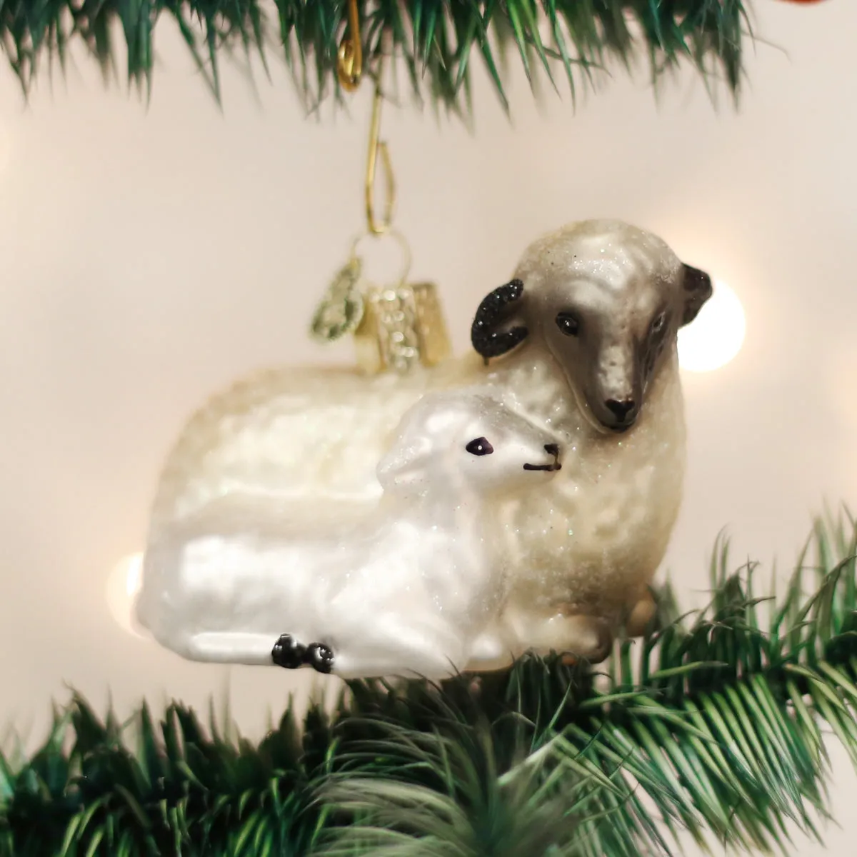 Old World Christmas Sheep with Lamb Ornament