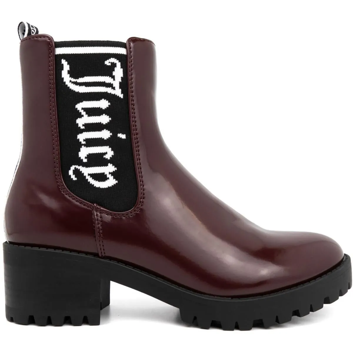 One Up Womens Block Heel Lug Sole Mid-Calf Boots