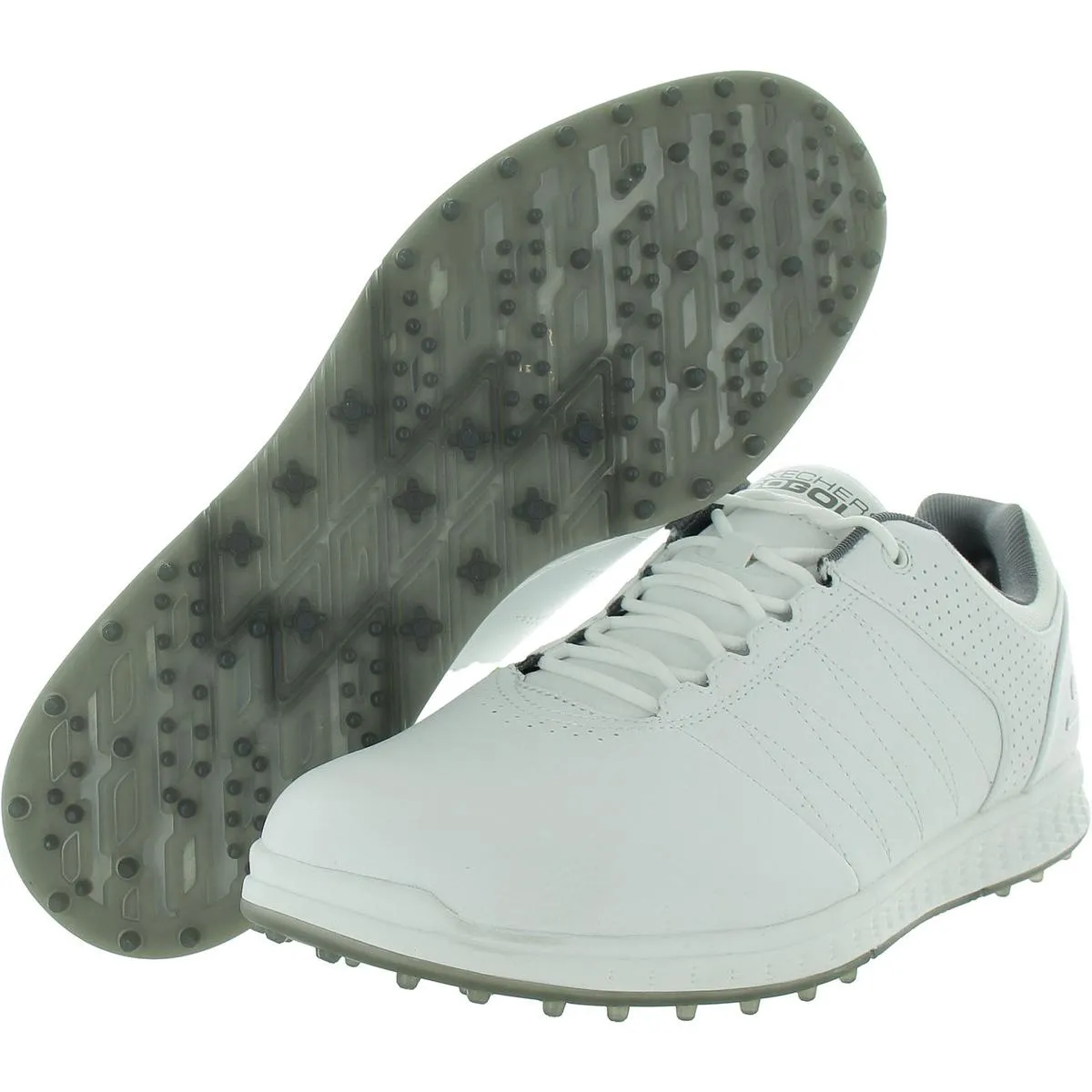 Pivot Mens Padded Insole Faux Leather Golf Shoes